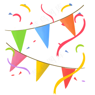 儿童节节日彩旗