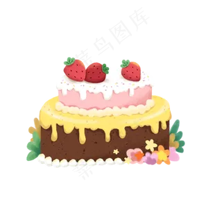 一个美味的水果蛋糕