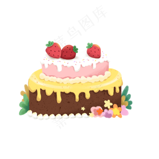 一个美味的水果蛋糕