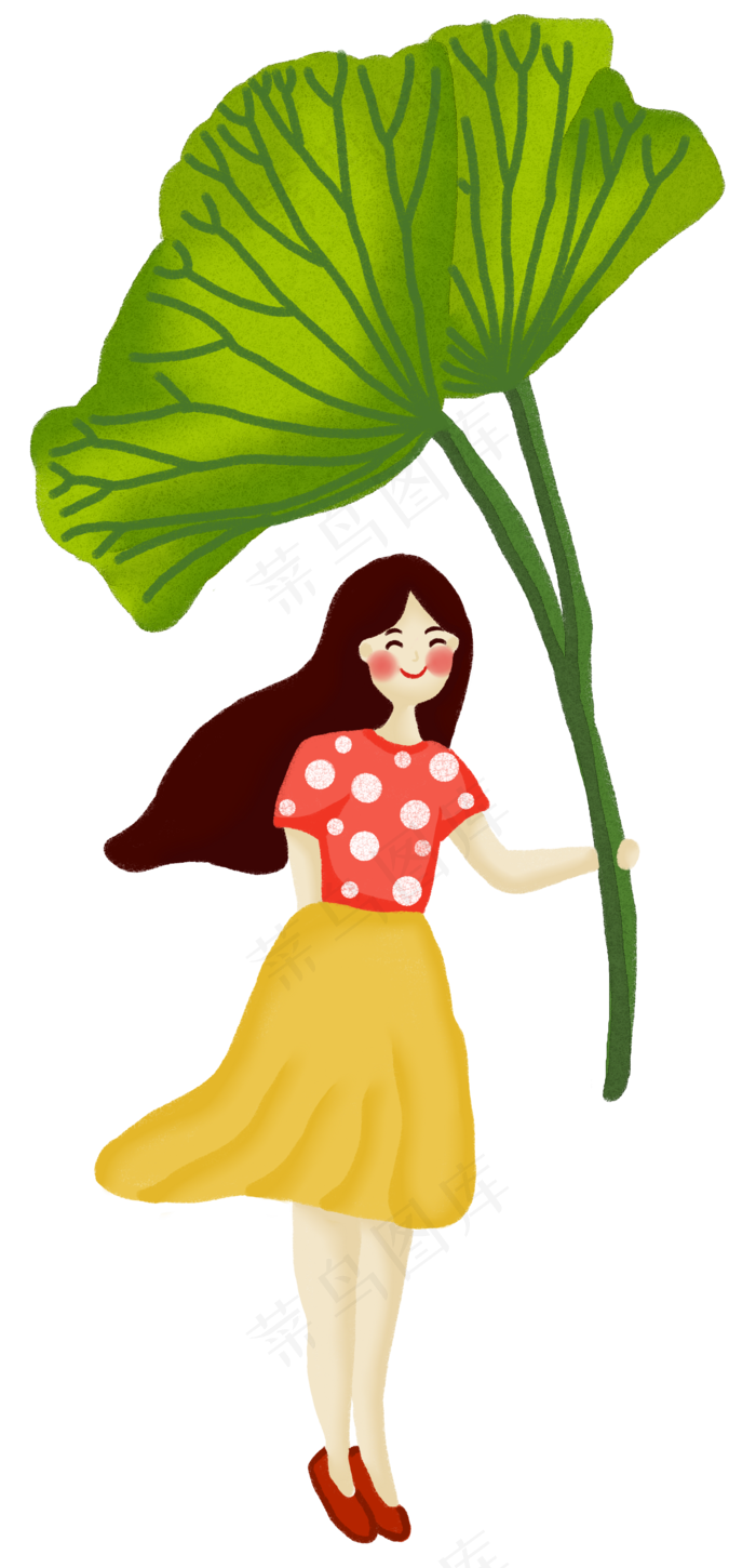 24节气处暑夏日荷叶