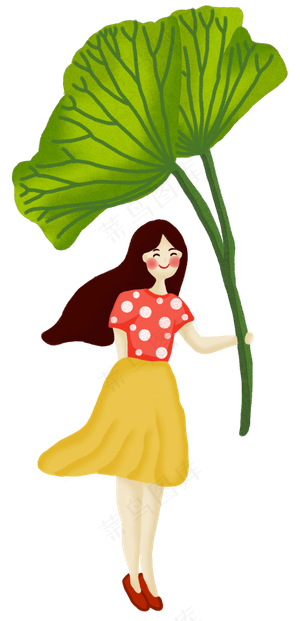 24节气处暑夏日荷叶