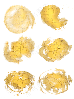 金箔黄金干涸油画水墨墨迹,免抠元素