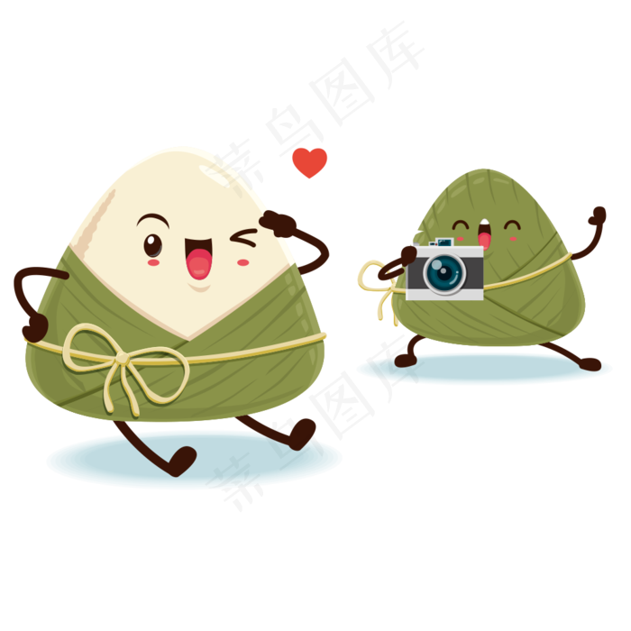 中国传统美食之粽子可爱卡通形象
