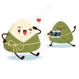 中国传统美食之粽子可爱卡通形象 中国传统美食之粽子可爱卡通形象