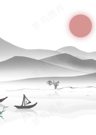 中式中国风水墨装饰画