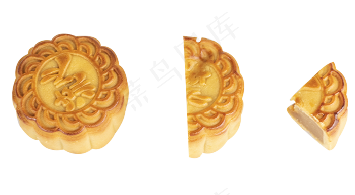 切开的月饼摄影,免抠元素(1000*550px 300 dpi )psd模版下载