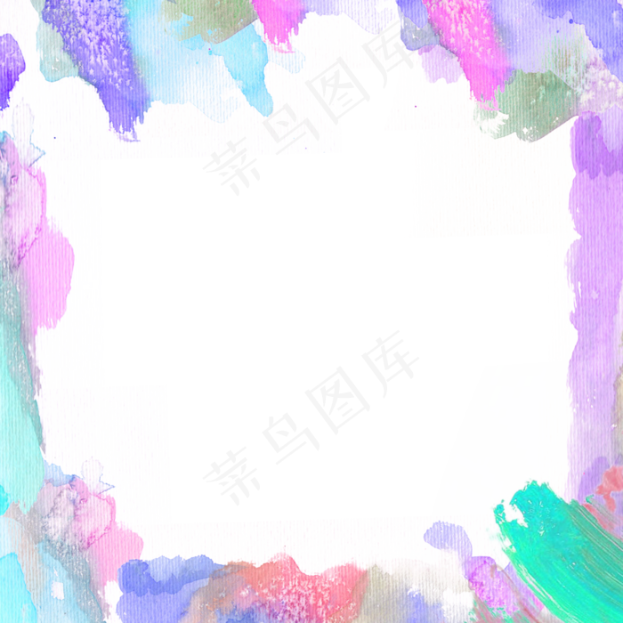 笔刷水彩边框(2500X2500(DPI:300))psd模版下载