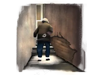 朴实慈爱年老中国风感恩母亲节装