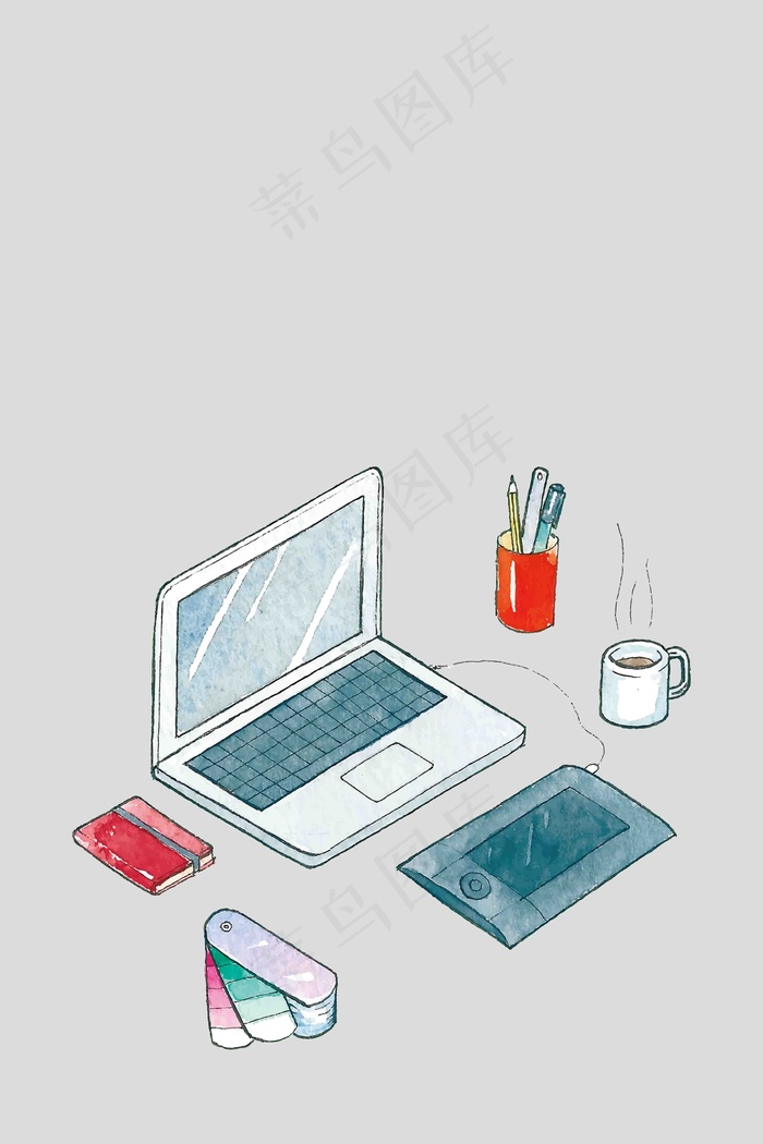 商务简约办公用品(3545*5315px 	      )psd模版下载