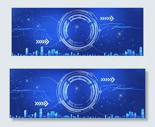 科技感商务城市banner
