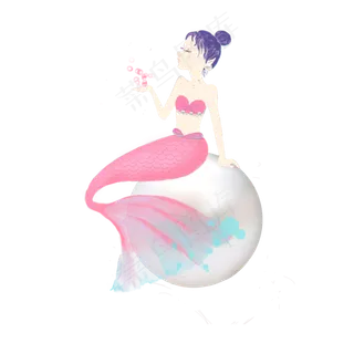 七夕浪漫奇幻美人鱼小清新可商用