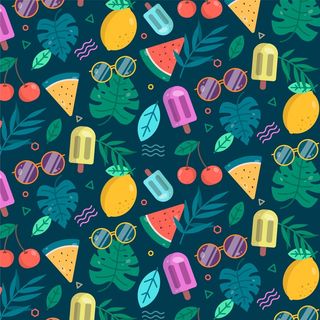 夏季水果冰淇淋