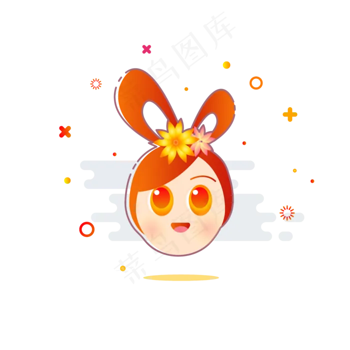 金色中秋节日嫦娥渐变矢量卡通M(2000X2000(DPI:300))ai矢量模版下载
