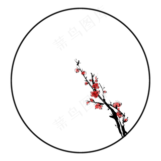 梅花花卉装饰边框