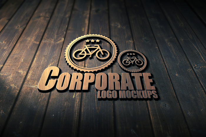 logo样机标志样机智能贴图psd模版下载