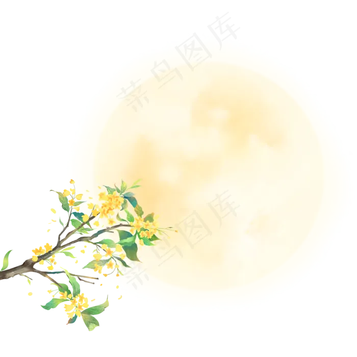 中秋节桂花赏月(2000X2000(DPI:72))psd模版下载