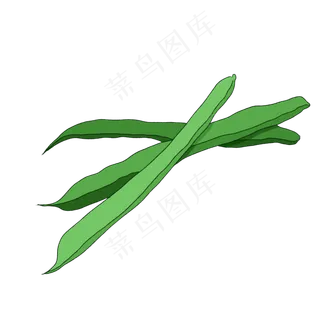手绘卡通立秋秋天四季豆