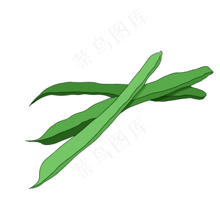 手绘卡通立秋秋天四季豆
