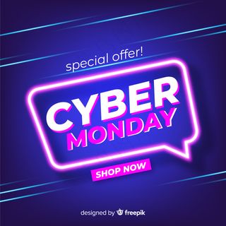 具有平面设计背景的数码星期一概念