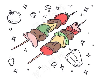 烧烤插图