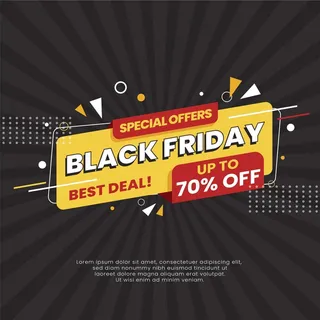 平面设计中的黑色星期五概念