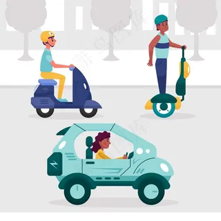 驾驶电力运输的人