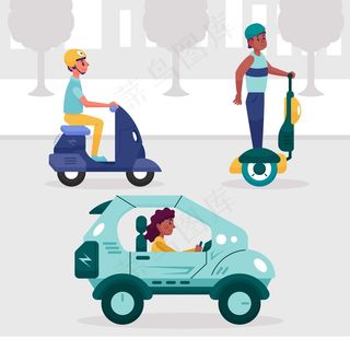 驾驶电力运输的人