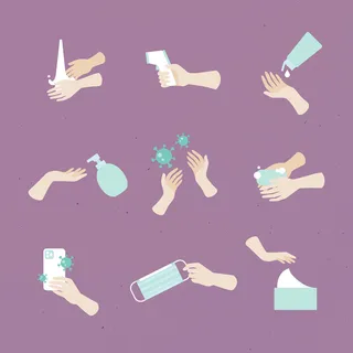 病毒传播预防设计元素集