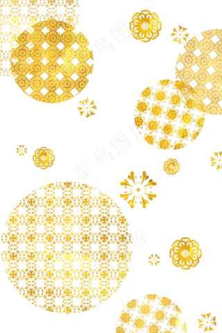 金色新年花朵底纹