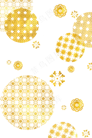金色新年花朵底纹