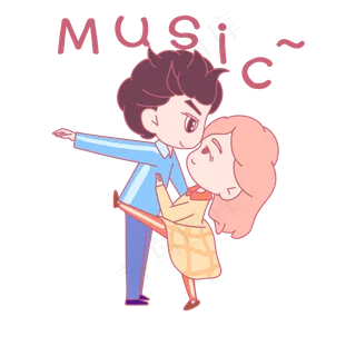 七夕节情侣卡通主题表情包