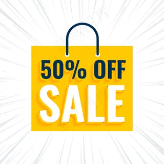 半价促销横幅banner模板设计