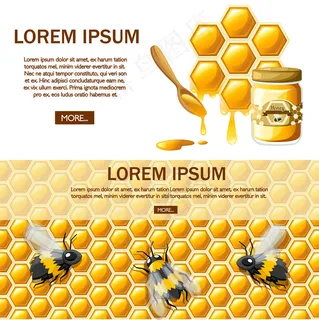 蜜汁蜂巢。甜蜂蜜,商店或面包店的标志。网站页面和手机app移动应用程序。白底插图 蜜汁蜂巢。甜蜂蜜,商店或面包店的标志。网站页面和手机app移动应用程序。白底插图