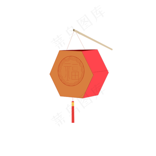 中秋花灯中秋节福字花猴子中国风