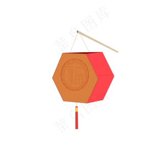 中秋花灯中秋节福字花猴子中国风