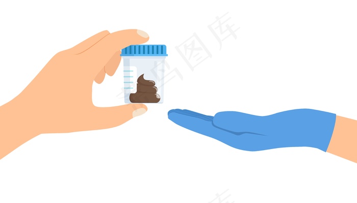 病人给了医生一罐大便。eps,ai矢量模版下载