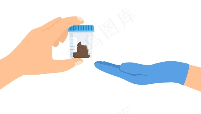 病人给了医生一罐大便。eps,ai矢量模版下载