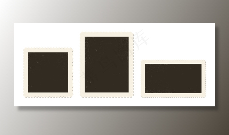 背景上的复古相框插图