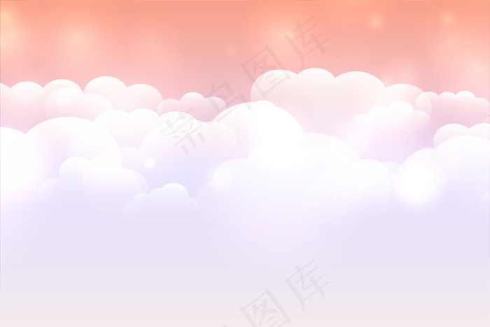 梦幻般的云彩背景，柔和的天空eps,ai矢量模版下载
