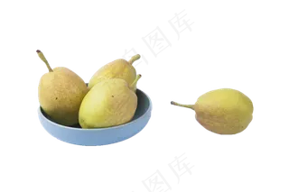 一盘美味新鲜的脆梨