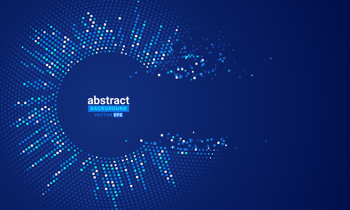 带有彩色虚线动态波的矢量抽象背景