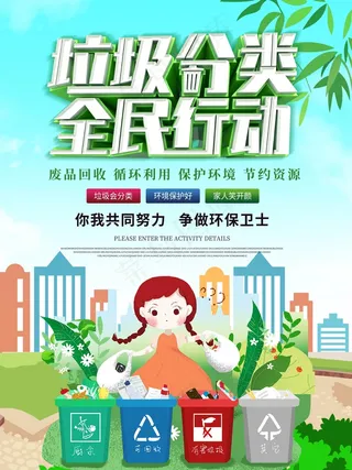 垃圾分类设计展板