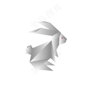 中秋节折纸兔矢量图可商用元素