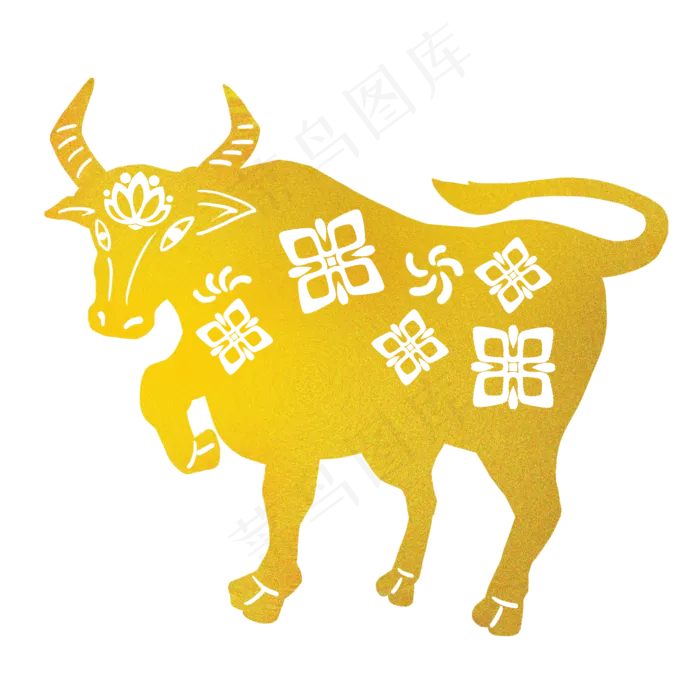 2021牛年金牛(2000X2000(DPI:300))psd模版下载
