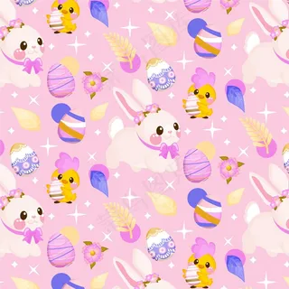 手绘复活节图案