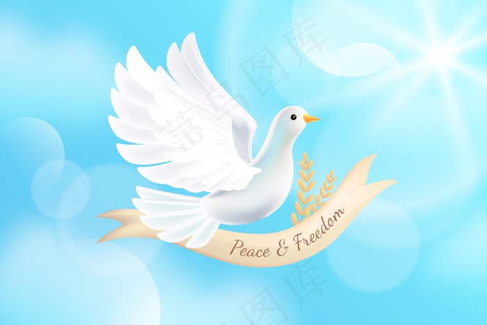 现实自由鸽背景