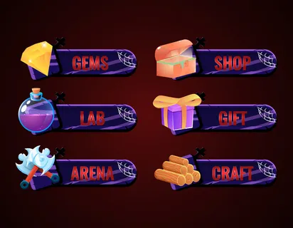 用于gui资产元素的万圣节面板框架栏集