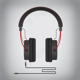 红色和黑色游戏耳机