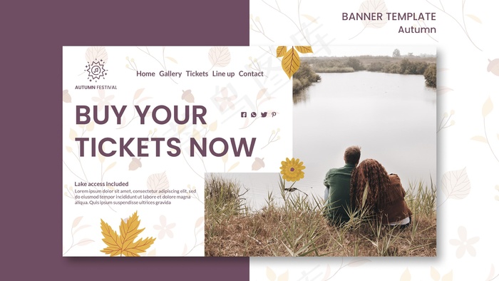 秋季音乐会横幅banner模板