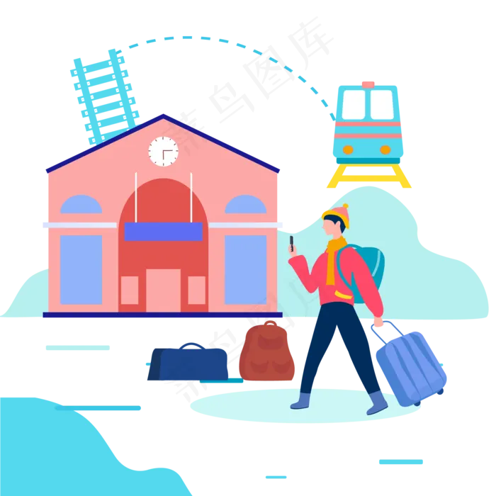 春运回家的男孩(3545X5315(DPI:300))ai矢量模版下载